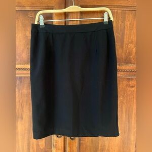 Carmen Marc Valvo Double Side Zipper Pencil Skirt | Black | Size 10 | Like New
